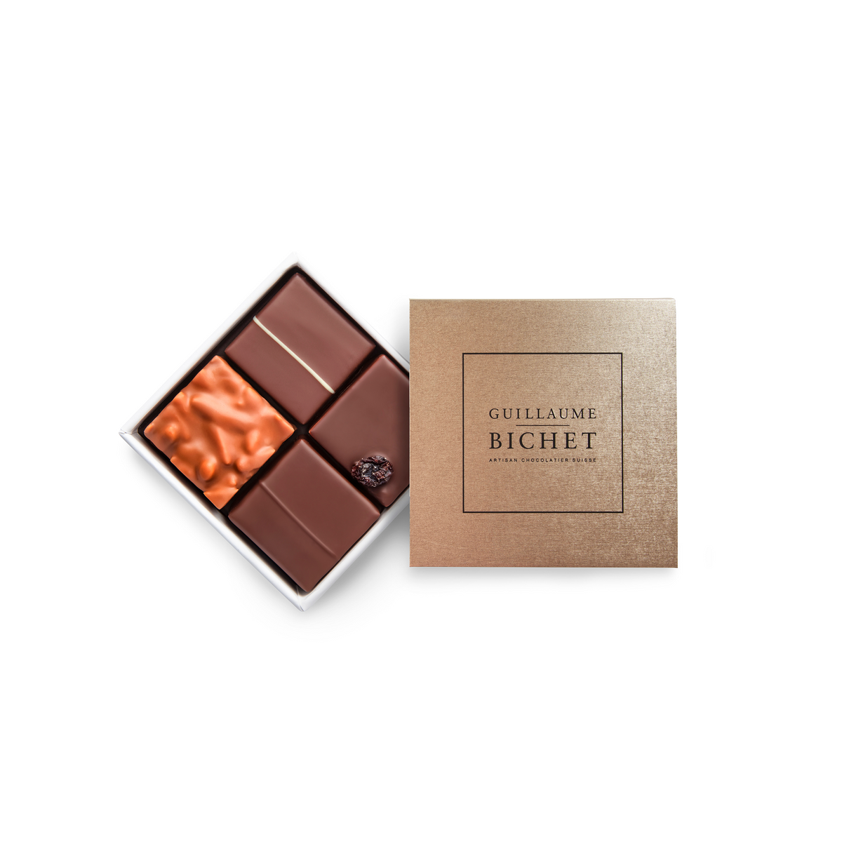 Coffret bonbons 4 chocolats