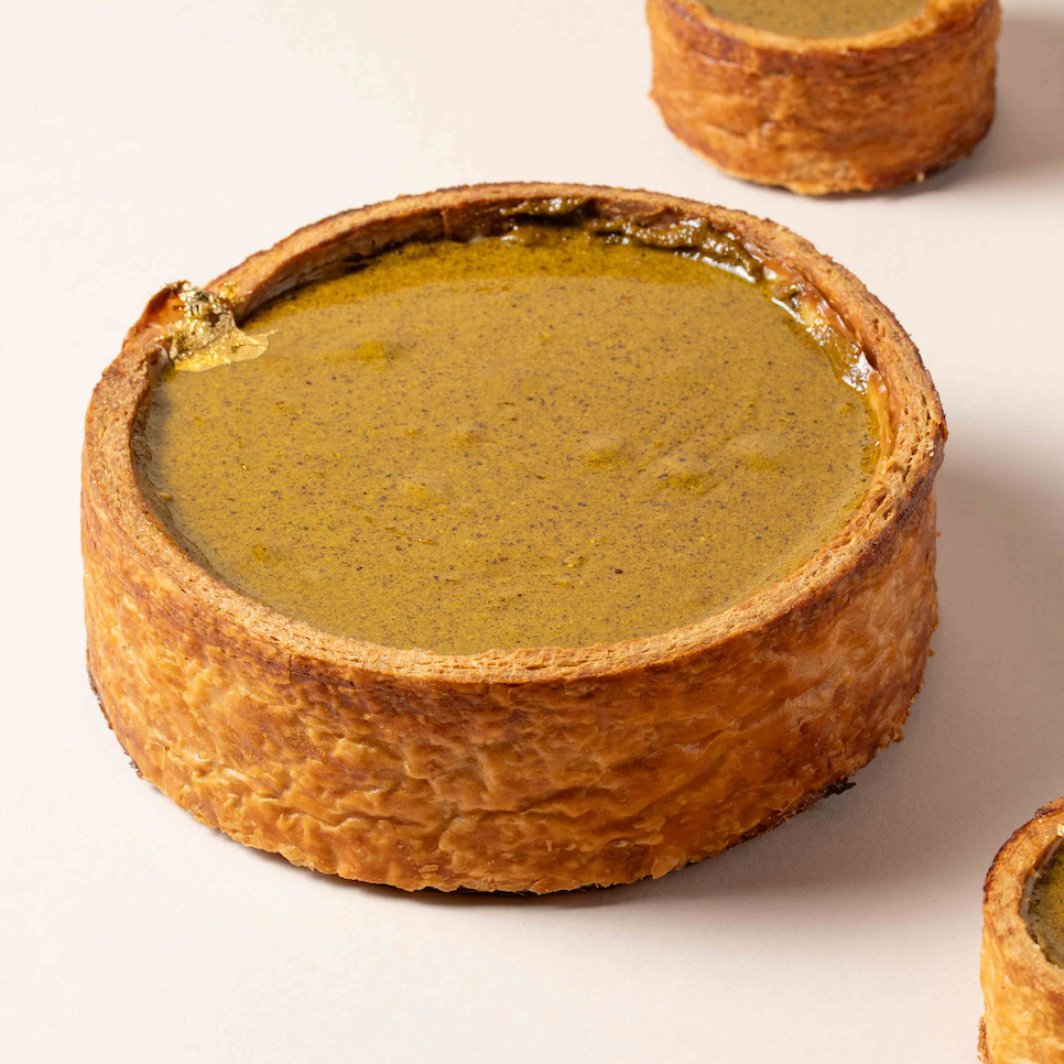 Entremet Flan vanille pistache